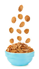 Cereal flakes isolated on a white background.