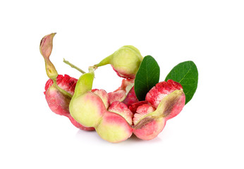 Manila tamarind fruit isolated on white background