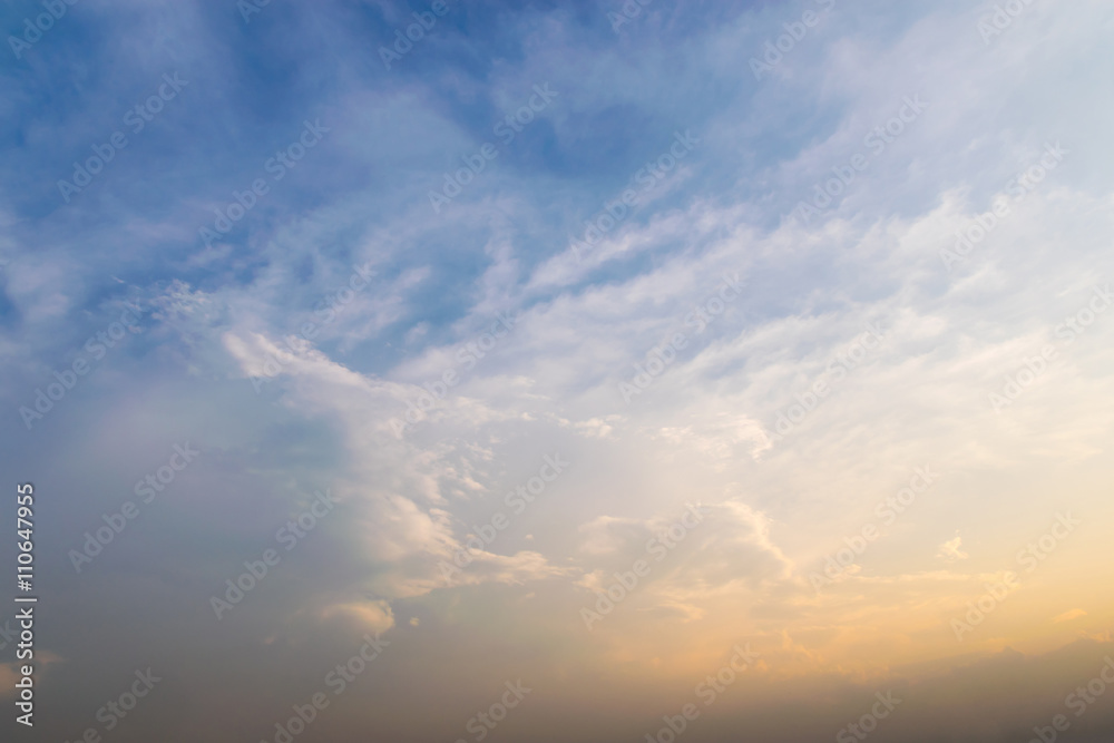 Canvas Prints blue sky background with tiny clouds. beautiful the sky