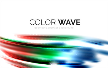 Blurred vector wave design elements