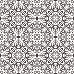 Seamless pattern with ethnic lace ornament