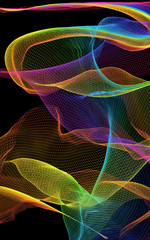 Abstract wire wave background
