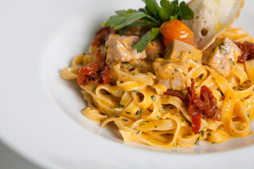 Pasta with dried tomatoes