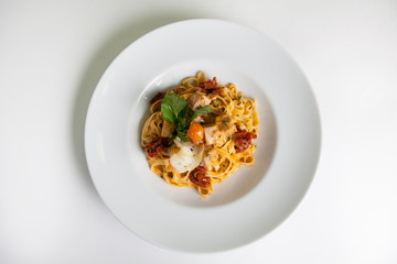 Pasta with dried tomatoes