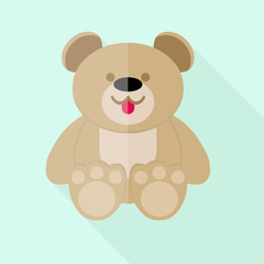 teddy bear flat icon