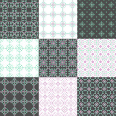The set of geometric linear seamless patterns