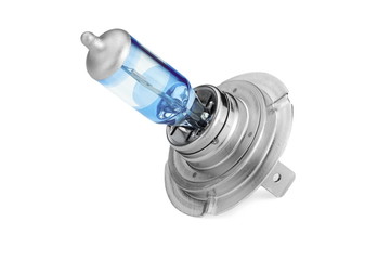 Single H7 High Power Car Head Light Bulb White Isolated