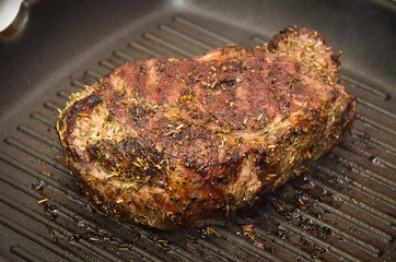 beef steak grill pan stove