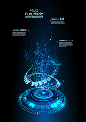 Futuristic interface, HUD,  sci-fi vector background