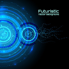 Futuristic interface infographics, HUD,  vector background