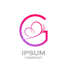 Letter G logo,Butterfly, beauty and fashion logo