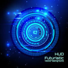 Futuristic interface infographics, HUD,  vector background