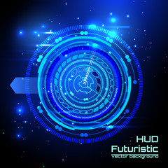 Futuristic interface infographics, HUD,  vector background