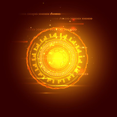 Futuristic interface infographics, HUD,  vector background