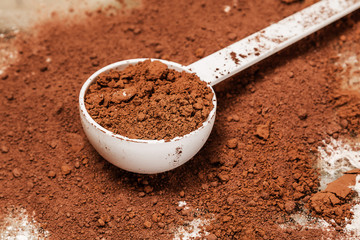 Scoop with protein powder