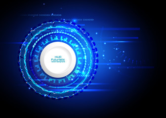 Futuristic interface infographics, HUD,  vector background