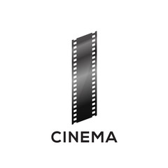 Fototapeta na wymiar Abstract letter I logo for negative videotape film production