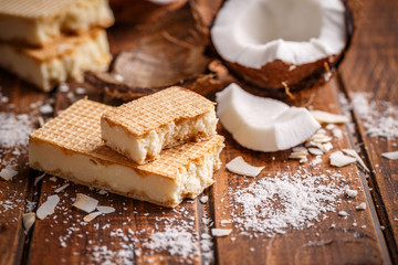 Homemade chocolate wafers