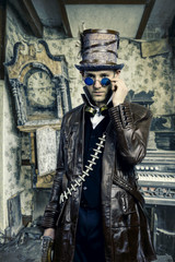 Obraz premium uomo fine 800 steamkpunk 