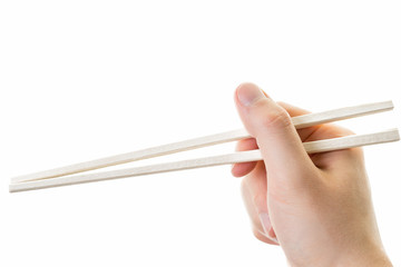 割り箸を持つ手
