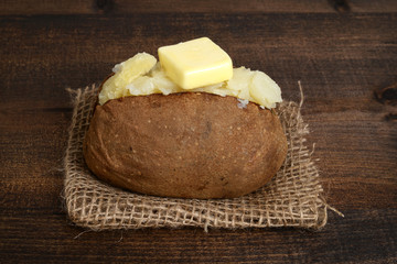 baked potato with butter