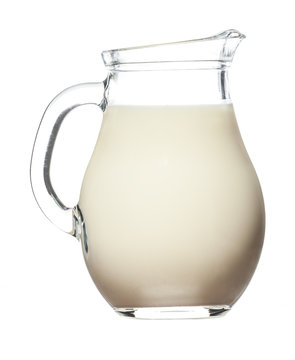 small jug of rustic milk