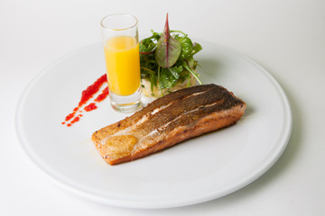 Fried fish steak