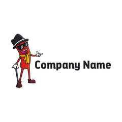 Gentleman Hotdog Logo Character