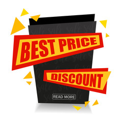 Vector Best Price Sale Paper Banner Design. Sale background. Discount tag. Sale Background Illustration for Promotional brochure,booklet,poster, shopping flyer, discount banner.
