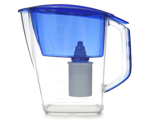 Water filter jug, isolated on white