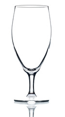 Empty beer glass isolated