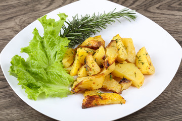 Baked potato with dill