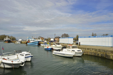Fototapeta premium Honfleur côté marché au poisson, département du Calvados en région Normandie, France