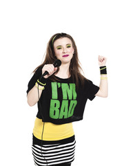 performance of a young female singer.