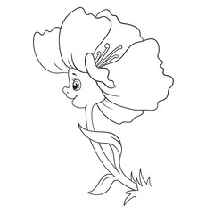 Cartoon character flower.