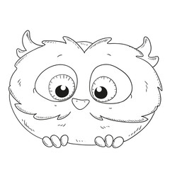 Cute cartoon owlet.