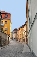 Fototapeta na wymiar A street in the city of Bautzen, Germany