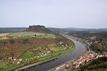 View of the neighborhood from the fortress Konigstein