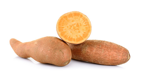 Sweet potato isolated on the white background