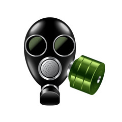 Gas mask isolated on white vector