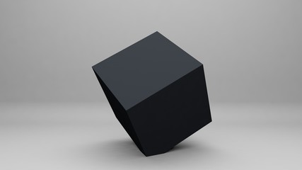 Simple black cube design