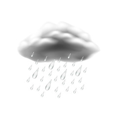Rain icon isolated on white vector