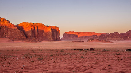 Wadi Rum desert - Valley of the Moon in Jordan. UNESCO World Her