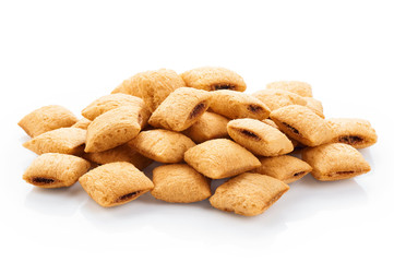 Corn pads isolated on white background. Cereals.