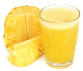Pineapple juice in a glass