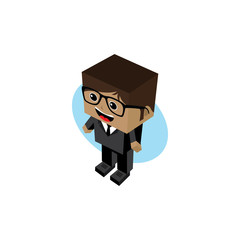 businessman cartoon character
