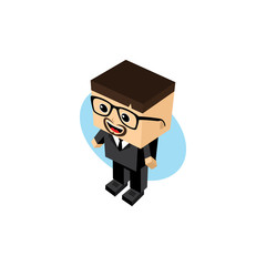 businessman cartoon character