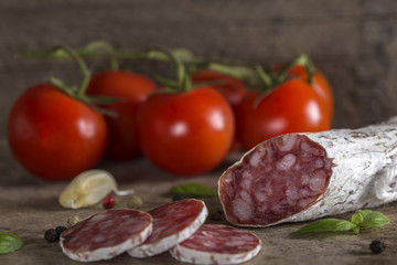 Italian salami with spices