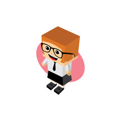 business woman cartoon character