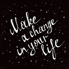 Hand drawn lettering design. Conceptual handwritten phrase.